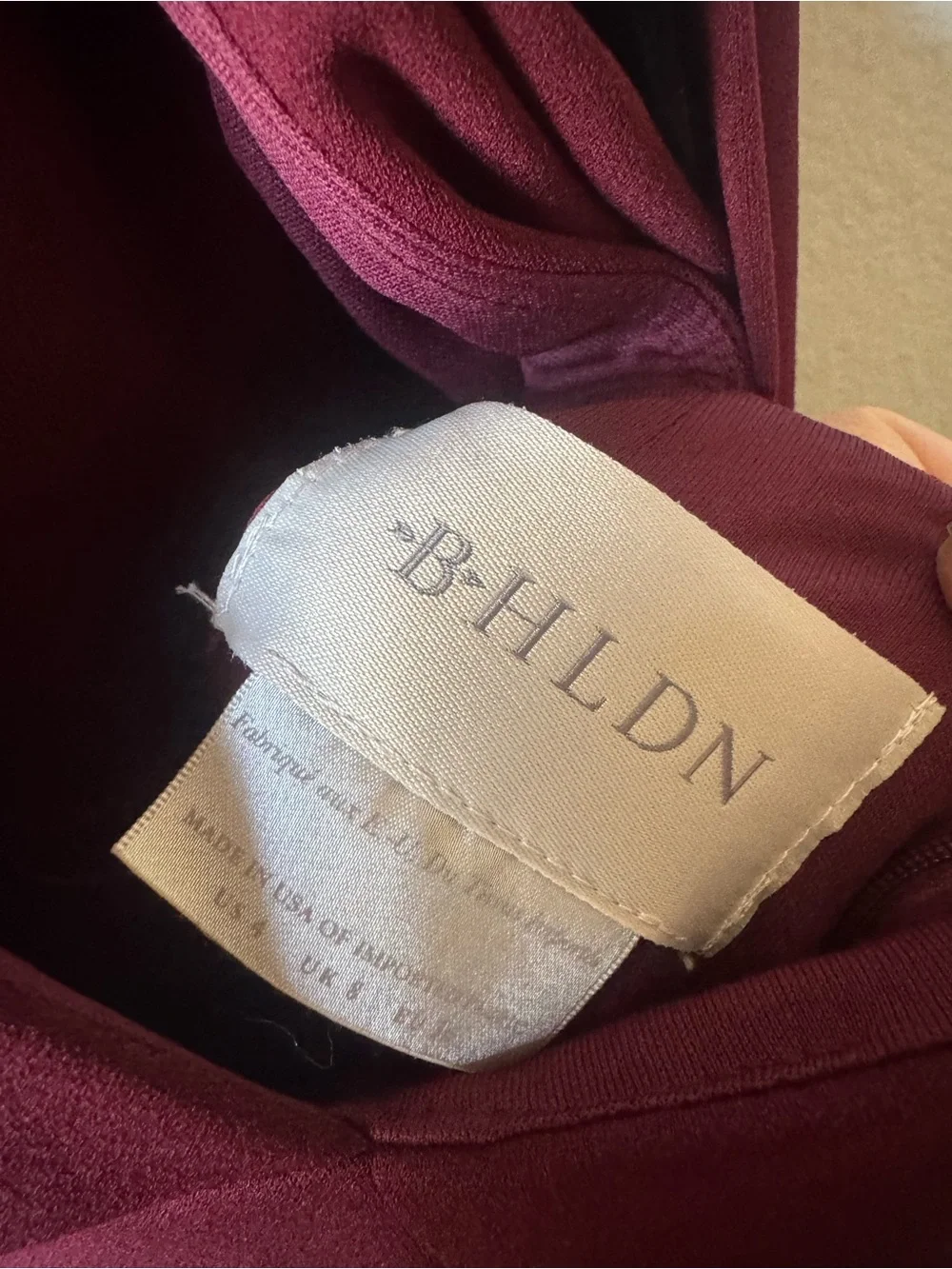 BHLDN | Wine London Crepe Tie-Back Dress